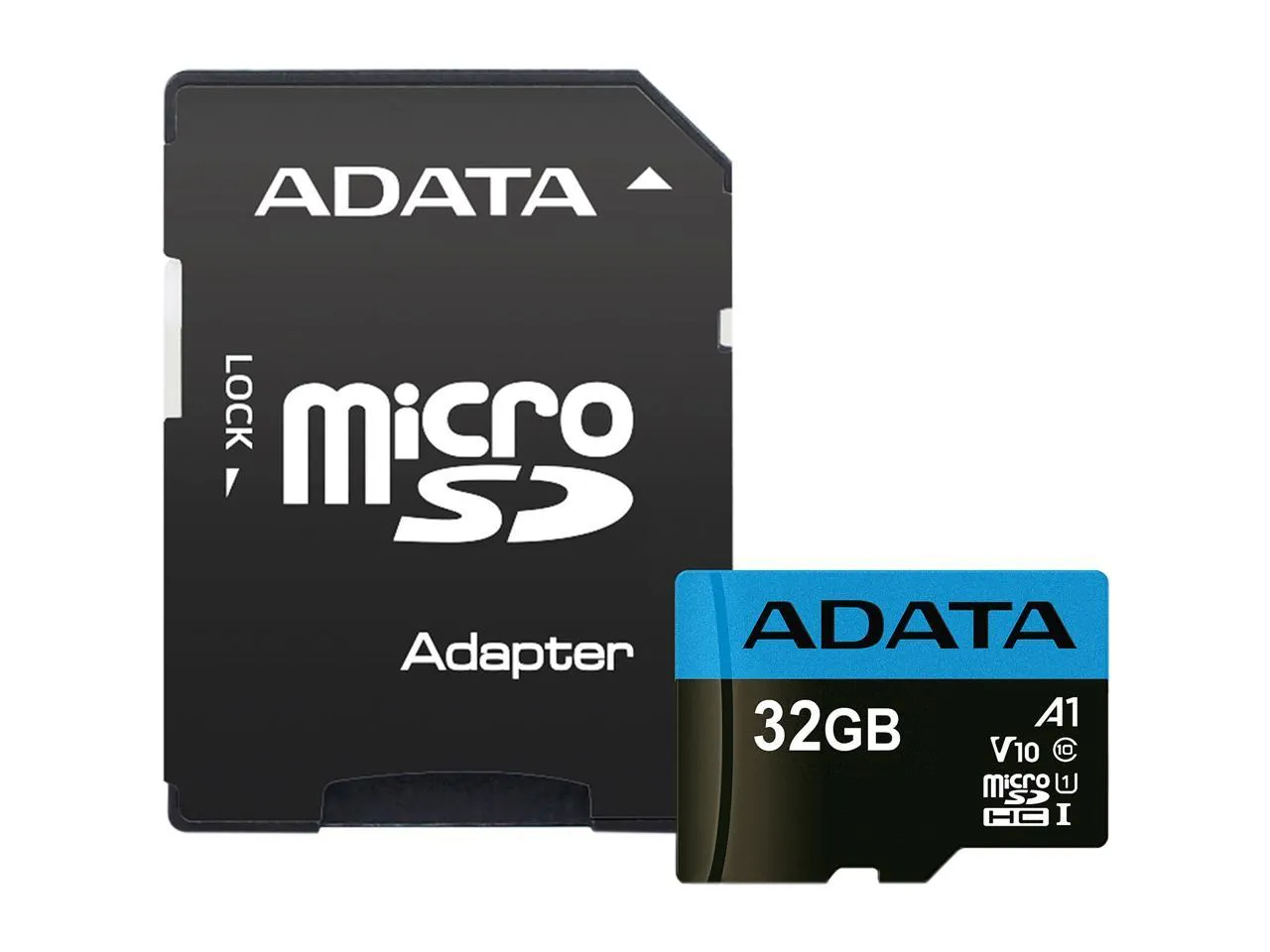 Adata 32Gb Premier Microsdhc Uhs-I / Class 10 V10 A1 Memory Card With Sd Adapter, Speed Up To 100Mb/S (Ausdh32Guicl10A1-Ra1)