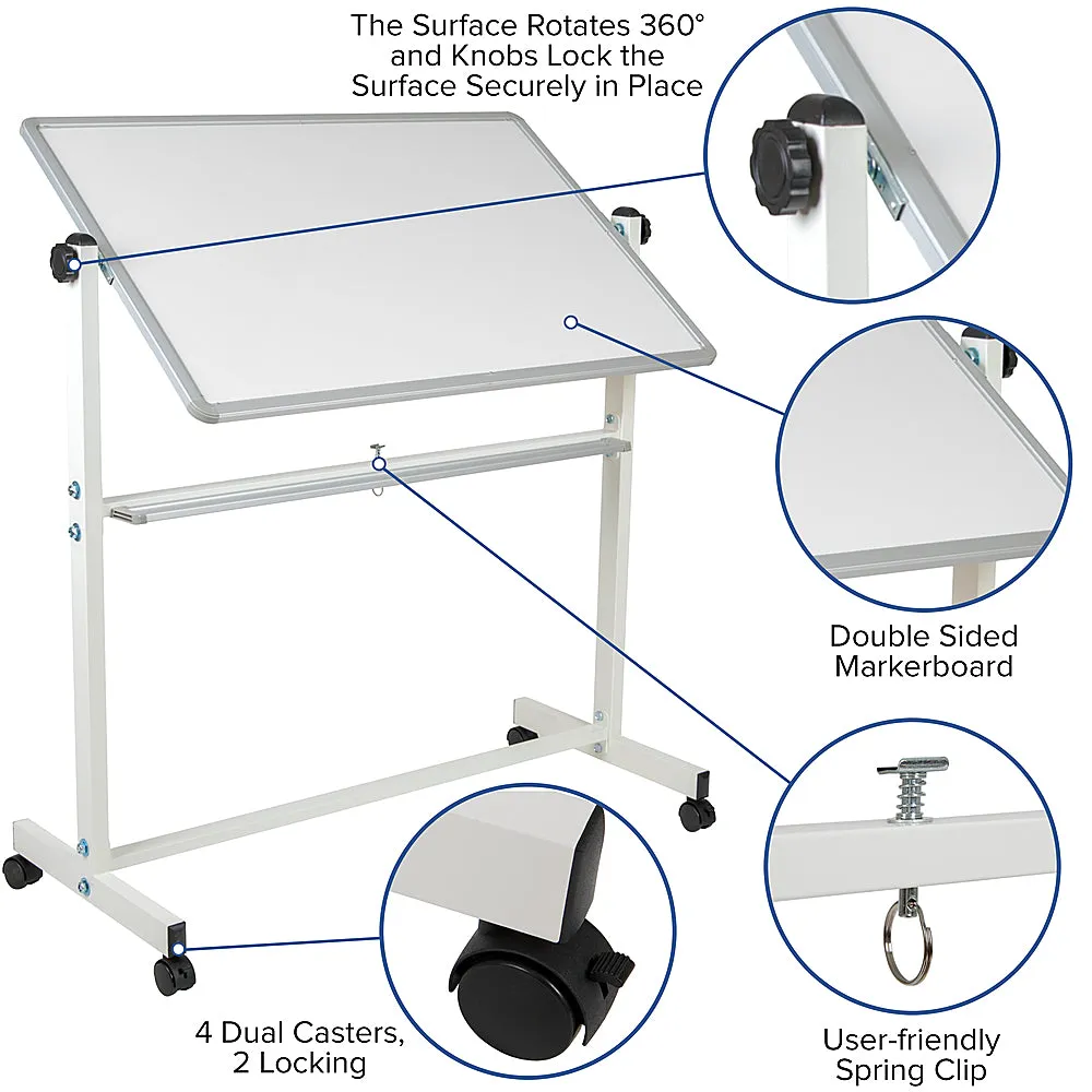 Alamont Home - Hercules Mobile Marker Board - White