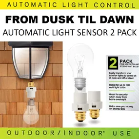 Automatic "Dusk 'Til Dawn" Light Control Sensors