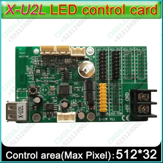 Bx-u2l P10 Led Signs Control Card, P10 Display Module Control Card, Single & Double Color Advertising Led Panel Controller