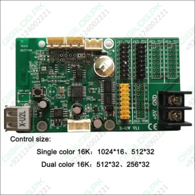 Bx-u2l P10 Led Signs Control Card, P10 Display Module Control Card, Single & Double Color Advertising Led Panel Controller