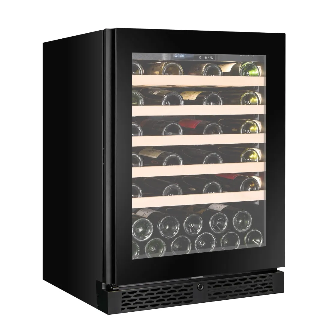 CELLA - 46 bottle Single Zone Wine cooler - W46S-BLACK