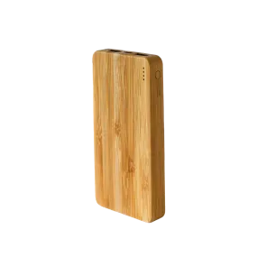 Compact Bamboo Power Bank - Portable Phone Charger