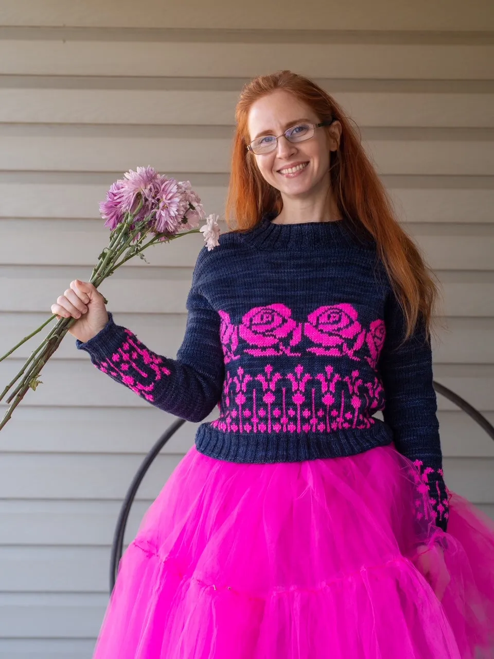 Floral Fallal DK Weight Hand Knitting Pattern