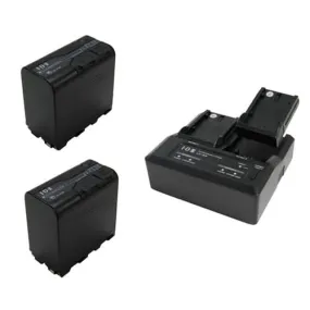 IDX 2 x ID-SL-F50 Batteries and 1 x ID-LC-2A 7.4V/7.2V 2ch Simultaneous Charger