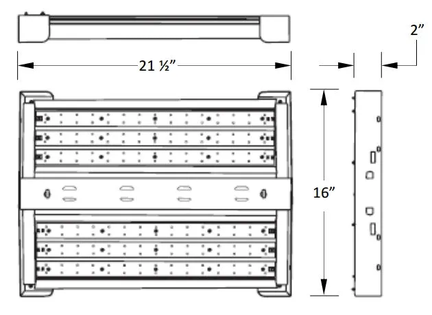 LED Highbay 165W - 4000K or 5000K - 120/277V - DLC - Dimmable Option Available