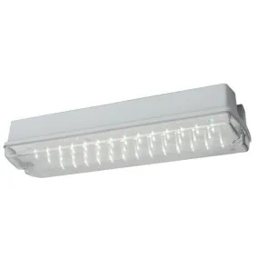 LED Self Test Maintained IP65 Emergency Bulkhead C/W Legend Kit