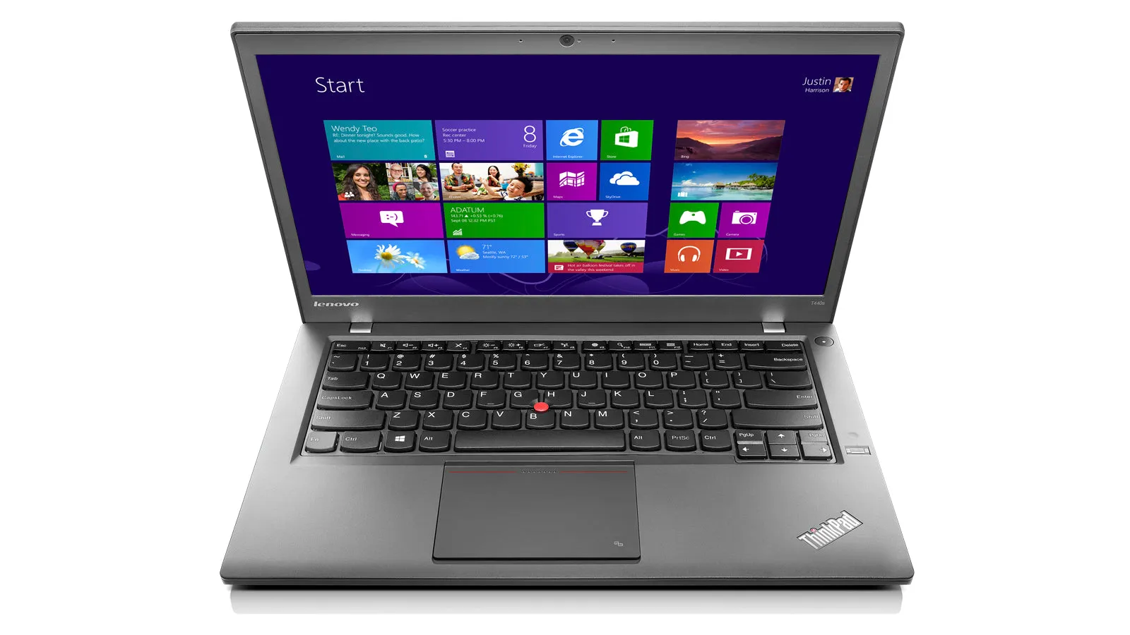 Lenovo ThinkPad T440 Ultrabook, Intel Core i7-4600U @ 2.1GHz (4th Generation), 16GB RAM, 256GB SSD, 14.1" IPS Screen, 1600x900 HD , Webcam, Windows 10 Pro x64, Grade A (Refurbished)