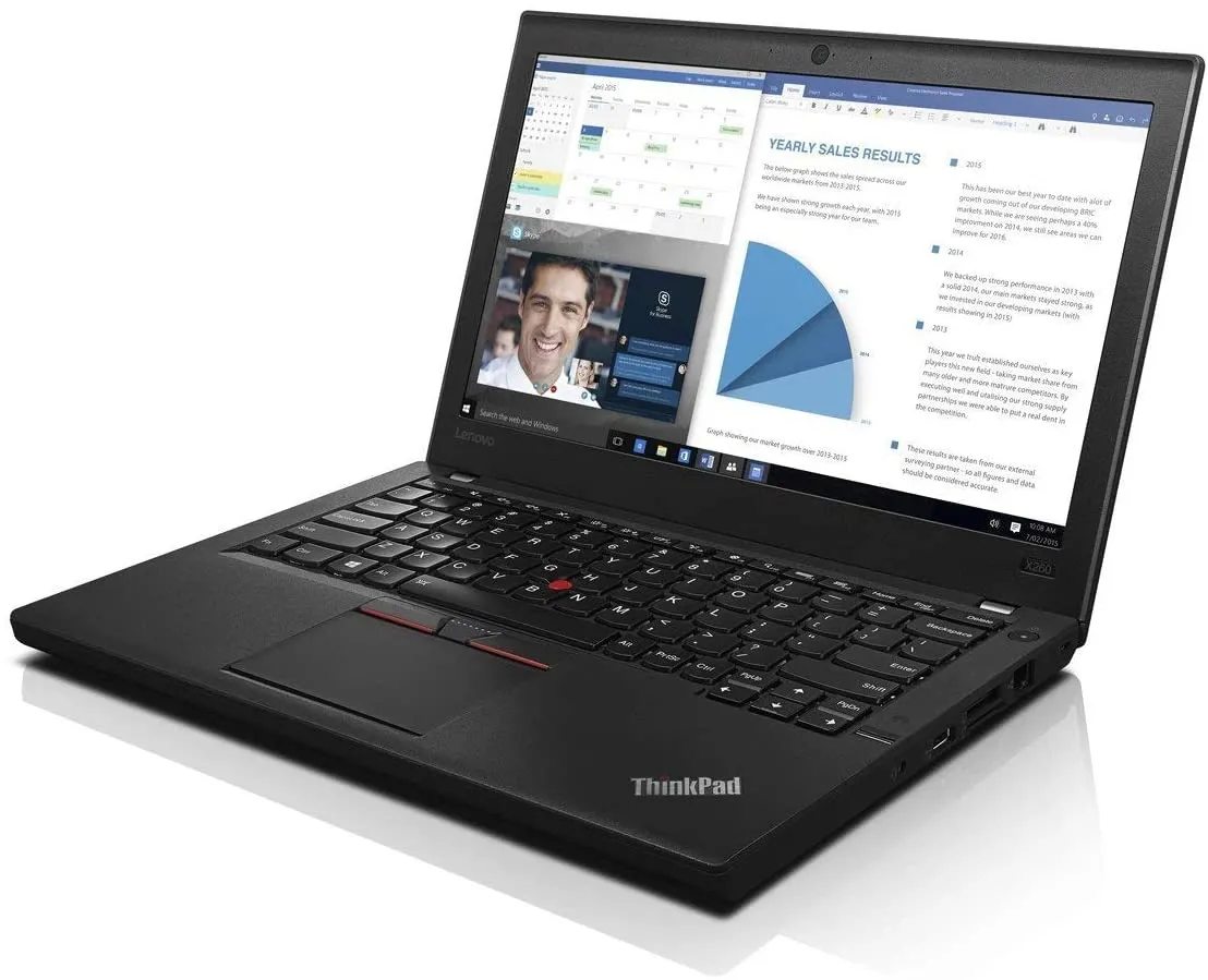 Lenovo ThinkPad X260 Ultrabook 12.5'' HD (720p) |  Intel® Core™ i5-6300U @ 2.30GHz (6th Gen) | 16GB RAM, 512GB SSD, Windows 10 Pro, USB 3.0, Webcam, HDMI, Grade A (Certified Refurbished), 1 Year Warranty