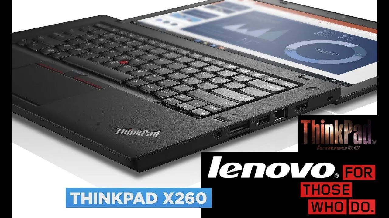 Lenovo ThinkPad X260 Ultrabook 12.5'' HD (720p) |  Intel® Core™ i5-6300U @ 2.30GHz (6th Gen) | 16GB RAM, 512GB SSD, Windows 10 Pro, USB 3.0, Webcam, HDMI, Grade A (Certified Refurbished), 1 Year Warranty