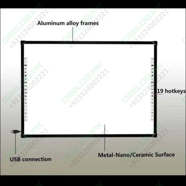 Optiview Interactive Whiteboard Touchable Display 82 Inch Size Working With Projector Opv-wb82 In Pakistan