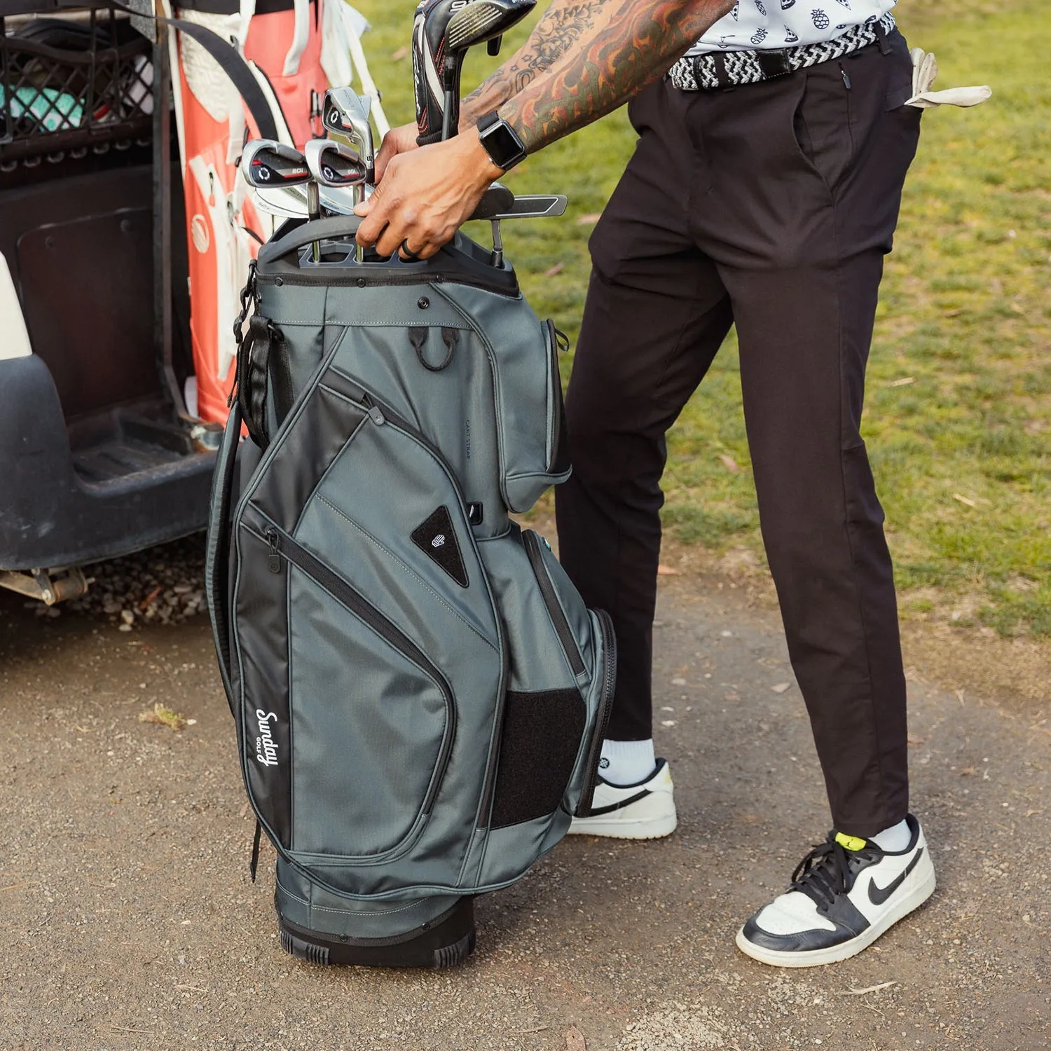 Sunday Golf The Big Rig | Midnight Green Cart Bag