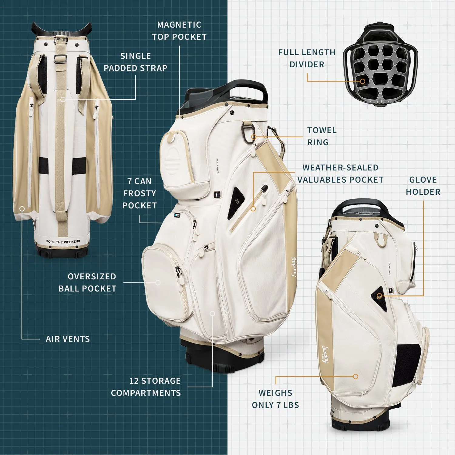 The Big Rig | Toasted Almond Cart Bag