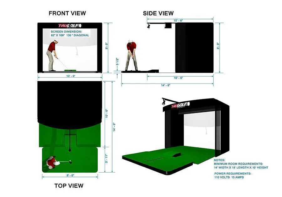 TruGolf Vista 10 Golf Simulator w/ E6 Connect