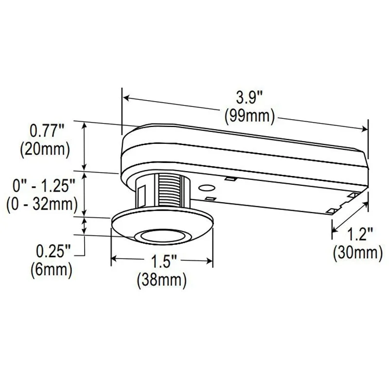 Wattstopper LMLS-400-L Digital Single Zone On/Off and Dimming Closed Loop Photosensor with extended tube